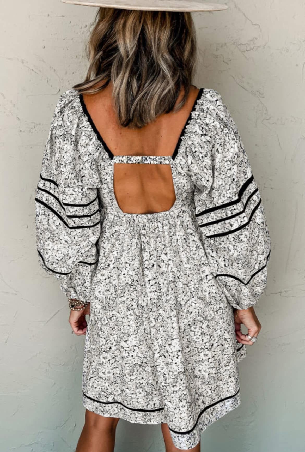 EBONY & IVORY BLOOM DRESS