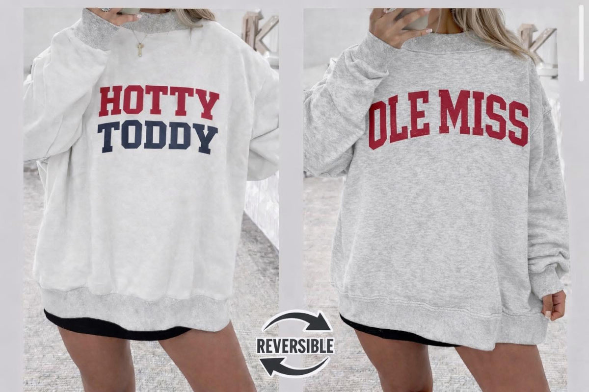 REVERSIBLE OLE MISS MOCKNECK