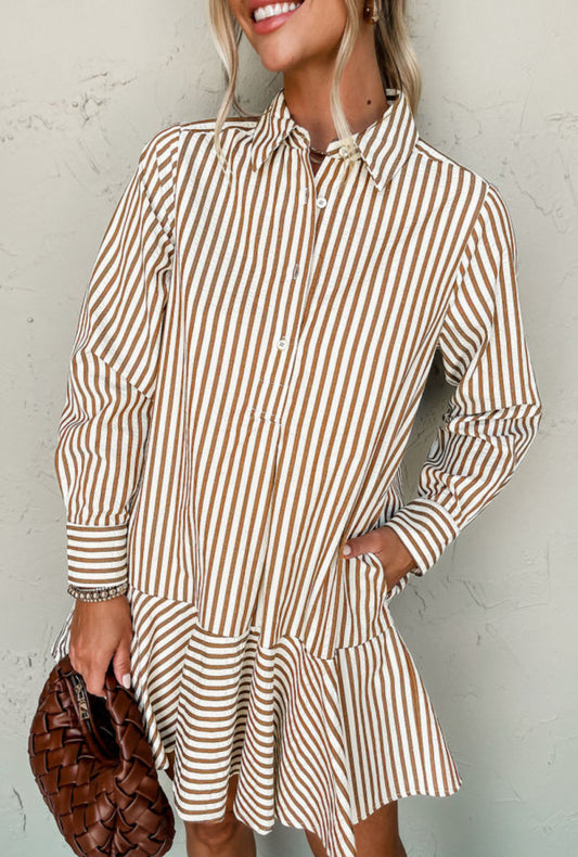 GOLDEN HOUR RUFFLE DRESS