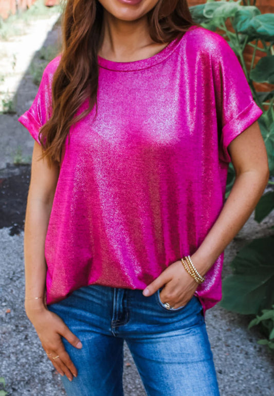 FESTIVE FUSHIA TOP