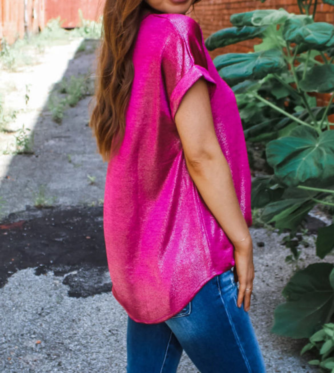 FESTIVE FUSHIA TOP