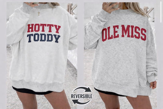 REVERSIBLE OLE MISS MOCKNECK